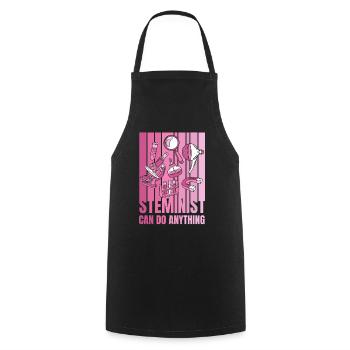 Steminist peut tout faire Scientifique STEM Steminist - Tablier de cuisine - noir - Devant - AI Model Male 185 dark (185cm)