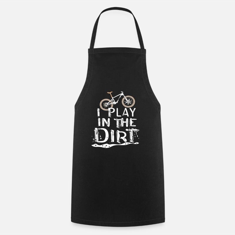 VTT Je joue dans la terre - Tablier de cuisine - noir