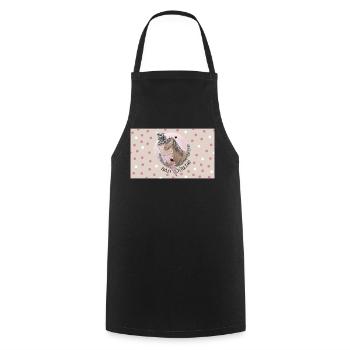 Endlich SCHULKIND Pferd mit Schultüte Rosa - Kochschürze - Schwarz - Vorne - AI Model Male 185 dark (185cm)