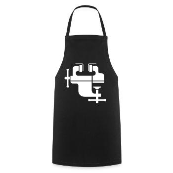 Illustration du symbole de l’icône de l’outil Vice - Tablier de cuisine - noir - Devant - AI Model Male 185 dark (185cm)
