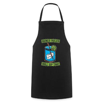 Bunco Rules Roll Sip That Gambling Bunco Party - Cooking Apron - black - Front - AI Model Male 185 dark (185cm)