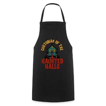 Caretaker of the Ghost Halls Caretaker Hallowee - Cooking Apron - black - Front - AI Model Male 185 dark (185cm)