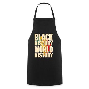 Black History Month Black History - Cooking Apron - black - Front - AI Model Male 185 dark (185cm)