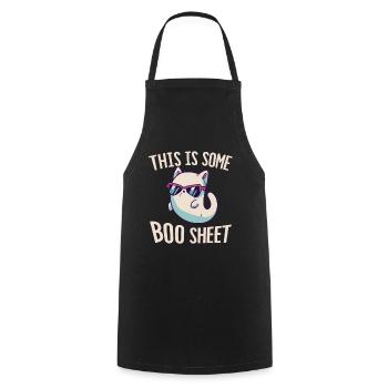 This Is Some Boo Sheet Cat Sunglasses Ghost - Cooking Apron - black - Front - AI Model Male 185 dark (185cm)
