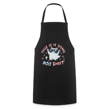 This Is Some Boo Sheet Cat Sunglasses Ghost - Cooking Apron - black - Front - AI Model Male 185 dark (185cm)