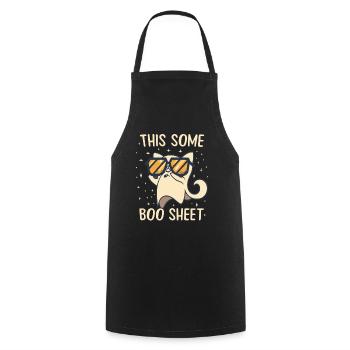 This Is Some Boo Sheet Cat Sunglasses Ghost - Cooking Apron - black - Front - AI Model Male 185 dark (185cm)