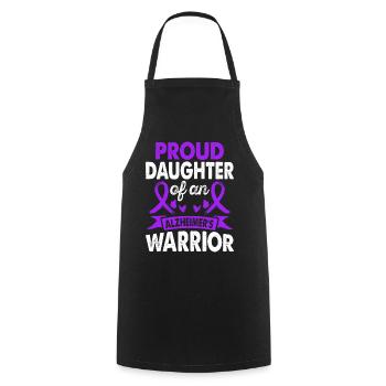 Daughter of Alzheimer's Warrior Awareness Purple - Cooking Apron - black - Front - AI Model Male 185 dark (185cm)