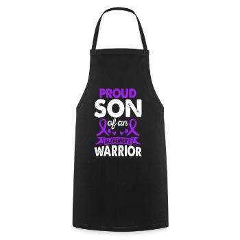 Son of Alzheimer's Warrior Awareness Month Lila - Cooking Apron - black - Front - AI Model Male 185 dark (185cm)