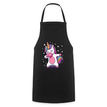 Dab Dabbing Unicorn Dabbing Unicorn Dance - Cooking Apron - black - Front - AI Model Male 185 dark (185cm)