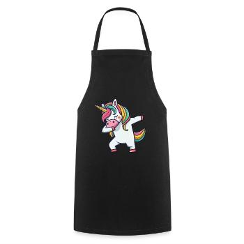 Dab Dabbing Unicorn Dabbing Unicorn Dance - Cooking Apron - black - Front - AI Model Male 185 dark (185cm)