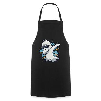 Ghost Dabbing Halloween Dabbing Dab Ghost - Tablier de cuisine - noir - Devant - AI Model Male 185 dark (185cm)