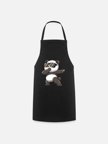 Panda Dabbing Panda Pandas Panda Baby - Cooking Apron - black