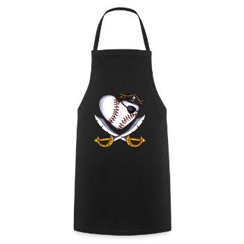 Baseball Pirate Sports Baseball Bats Pirate - Cooking Apron - black - Front - AI Model Male 185 dark (185cm)