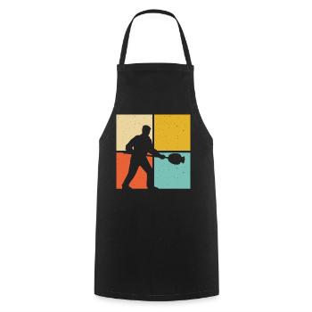 Souffleur - Tablier de cuisine - noir - Devant - AI Model Male 185 dark (185cm)