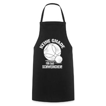 Keine Gnade für das Schweinchen Bouler Outfit - Kochschürze - Schwarz - Vorne - AI Model Male 185 dark (185cm)