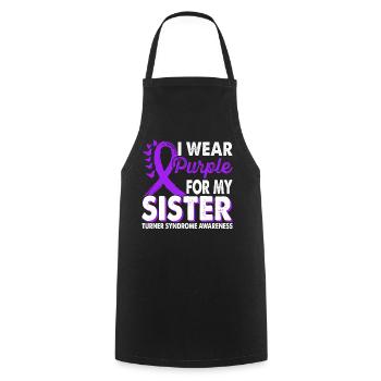 Wear purple for Awareness Month - Cooking Apron - black - Front - AI Model Male 185 dark (185cm)