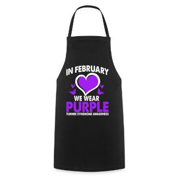 In February, we carry the month of enlightenment - Cooking Apron - black - Front - AI Model Male 185 dark (185cm)