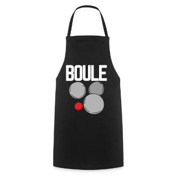 Boule boule boules pour bouler pétanque - Tablier de cuisine - noir - Devant - AI Model Male 185 dark (185cm)