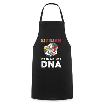 Sizilianer Sizilianisch Sizilien - Kochschürze - Schwarz - Vorne - AI Model Male 185 dark (185cm)