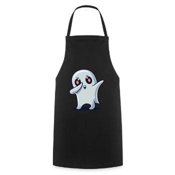 Ghost Dabbing Halloween Dabbing Dab Ghost - Tablier de cuisine - noir - Devant - AI Model Male 185 dark (185cm)