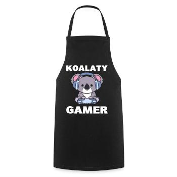 Koala Wortspiele Gamer - Kochschürze - Schwarz - Vorne - AI Model Male 185 dark (185cm)