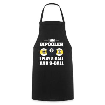 Lustiger Pool -Billard Billardspieler - Kochschürze - Schwarz - Vorne - AI Model Male 185 dark (185cm)