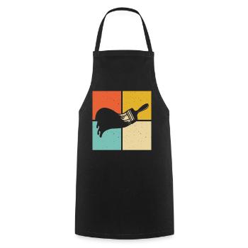 Pittore di pennelli Artista - Grembiule da cucina - nero - Fronte - AI Model Male 185 dark (185cm)