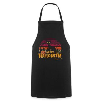 Happy Halloween - Vintage Design - Kochschürze - Schwarz - Vorne - AI Model Male 185 dark (185cm)