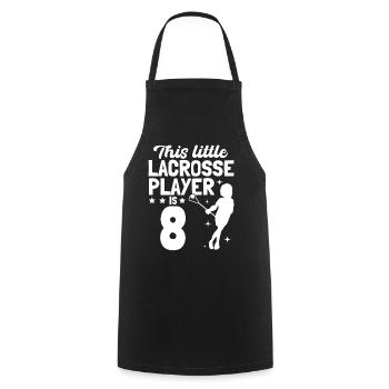 This Little Lacrosse Player Is 8 - Lacrosse Birthd - Cooking Apron - black - Front - AI Model Male 185 dark (185cm)