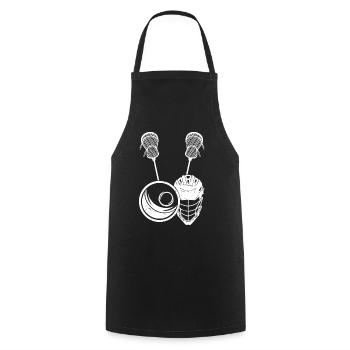 Lacrosse Ball Lacrosse Sticks - Lacrosse Player La - Cooking Apron - black - Front - AI Model Male 185 dark (185cm)