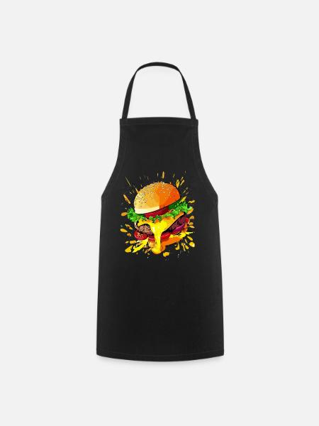 Extra Käse Burger Cheeseburger - Kochschürze - Schwarz