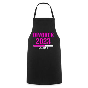 Happy Divorce Party Divorce 2023 - Kochschürze - Schwarz - Vorne - AI Model Male 185 dark (185cm)