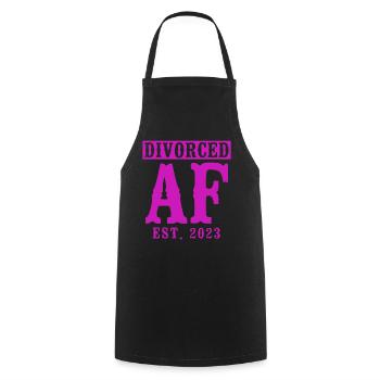 Happy Divorce Party Divorced Af - Cooking Apron - black - Front - AI Model Male 185 dark (185cm)