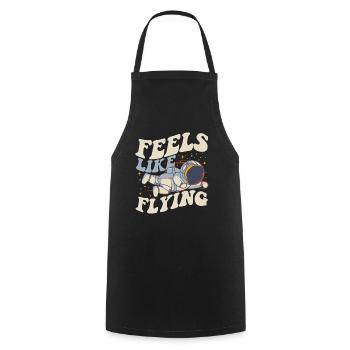 Feels Like Flying Cosmonaut Spaceship Taikonaut - Cooking Apron - black - Front - AI Model Male 185 dark (185cm)