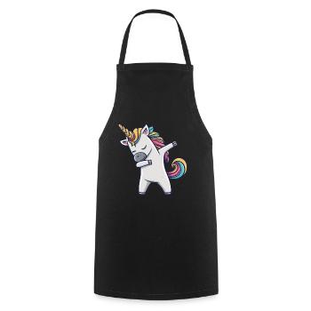 Dabbing Unicorn Unicorn Dab Dabbing Trend Dance - Cooking Apron - black - Front - AI Model Male 185 dark (185cm)