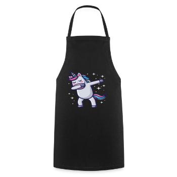 Dabbing Unicorn Unicorn Dab Dabbing Trend Dance - Cooking Apron - black - Front - AI Model Male 185 dark (185cm)