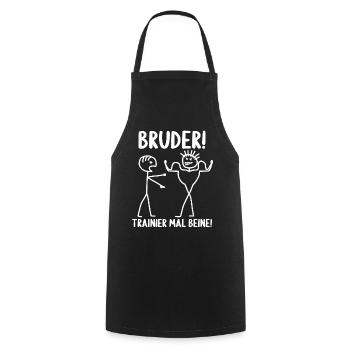 Fitness Bodybuilder Gym Alter hast du trainiert - Kochschürze - Schwarz - Vorne - AI Model Male 185 dark (185cm)