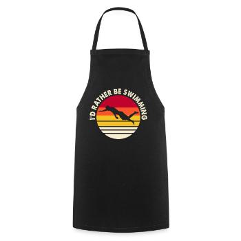 Flotteur de natation - Tablier de cuisine - noir - Devant - AI Model Male 185 dark (185cm)