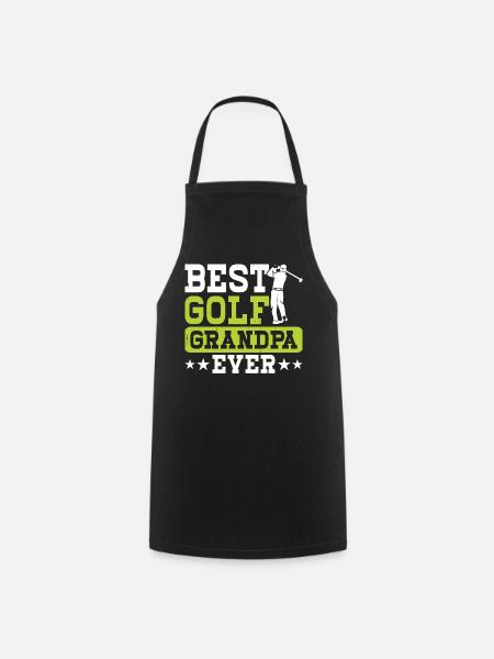 Golf Golfer Opa - Kochschürze - Schwarz