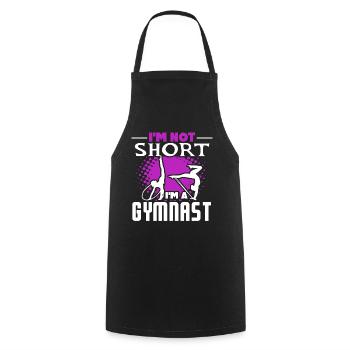 Gymnast I'm Not Short I'm A Gymnast - Cooking Apron - black - Front - AI Model Male 185 dark (185cm)