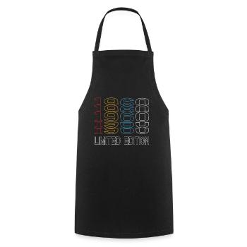 Limited Edition 1960 Birthday 1960 Vintage Retro - Cooking Apron - black - Front - AI Model Male 185 dark (185cm)
