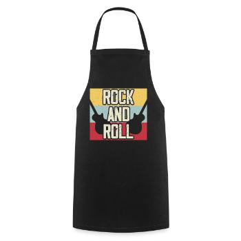 Rock And Roll - Cooking Apron - black - Front - AI Model Male 185 dark (185cm)