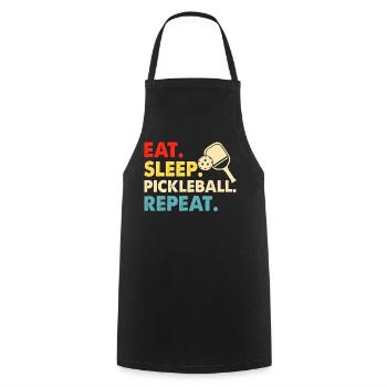 Pickleball - Tablier de cuisine - noir - Devant - AI Model Male 185 dark (185cm)