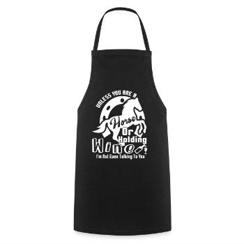 Horse Unless You Are A Horse - Cooking Apron - black - Front - AI Model Male 185 dark (185cm)