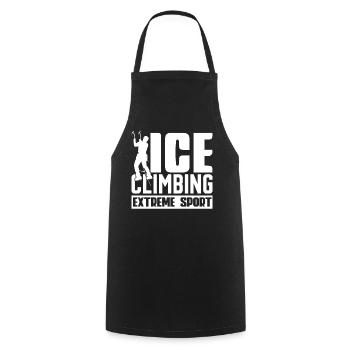 Ice Climbing Extreme Sport - Cooking Apron - black - Front - AI Model Male 185 dark (185cm)