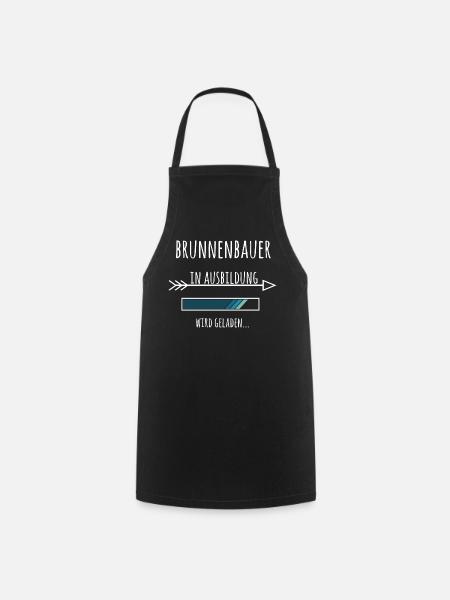 Brunnenbauer Ausbildung Geschenk - Kochschürze - Schwarz