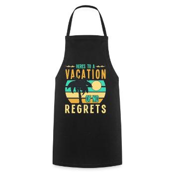 Here's to a holiday without regrets - Cooking Apron - black - Front - AI Model Male 185 dark (185cm)