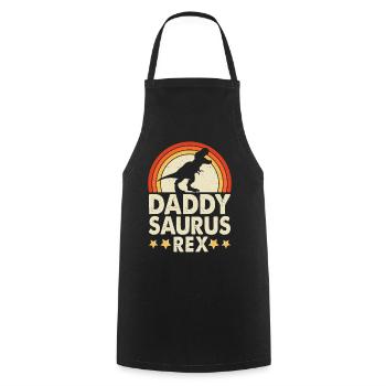 Daddy Saurus Rex Daddy Father Father's Day - Cooking Apron - black - Front - AI Model Male 185 dark (185cm)