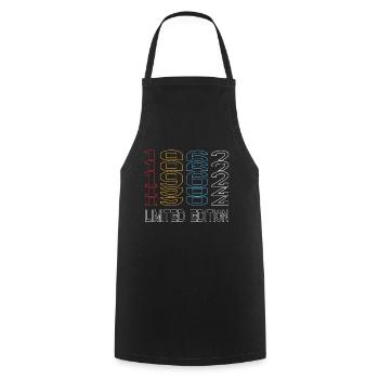 Edition Limitée 1962 Anniversaire 1962 Vintage Rétro - Tablier de cuisine - noir - Devant - AI Model Male 185 dark (185cm)