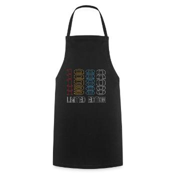 Limited Edition 1980 Birthday 1980 Vintage Retro - Cooking Apron - black - Front - AI Model Male 185 dark (185cm)